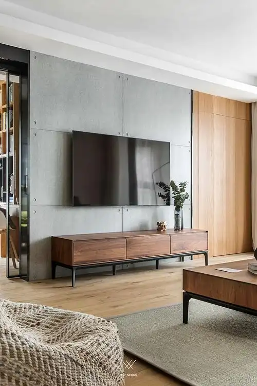 休闲台式风三居电视背景墙装修效果图