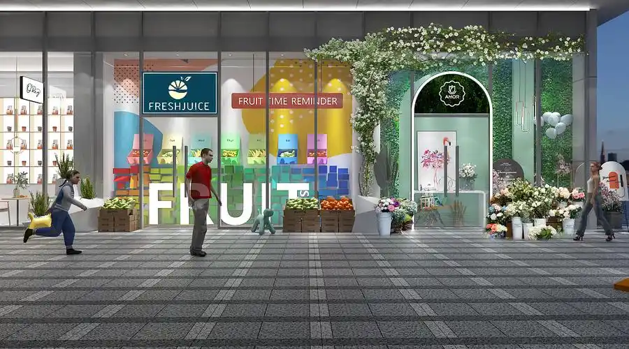 璀璨瓯江商业街门头,橱窗,美陈包装设计|空间|商业空间设计|欧阳森