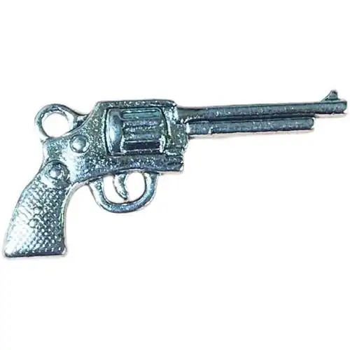 迷你武器手枪合金金属做旧古银色玩具道具摆件diy娃娃屋子兵人