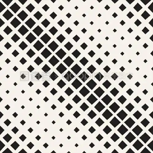 时尚简约的半色调网格矢量无缝的黑白图案