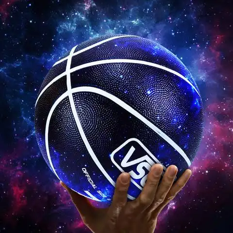 炫酷星空蓝球 夜光发光荧光反光篮球青少年7号学生街头全新版