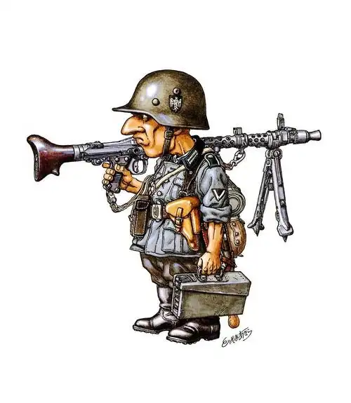 二战封绘图例德军