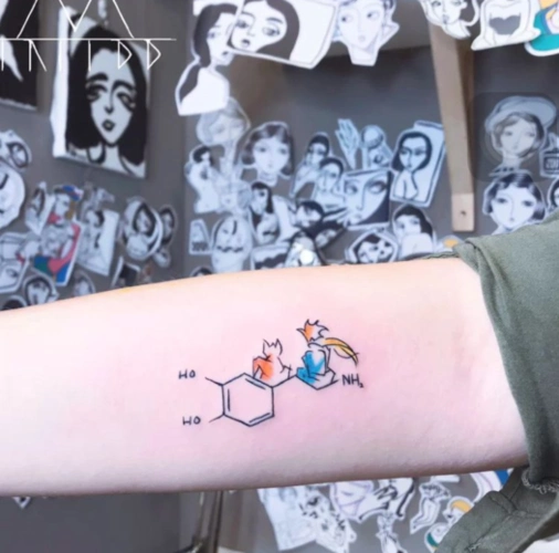 多巴胺化学分子纹身图案大全多巴胺纹身有什么寓意2