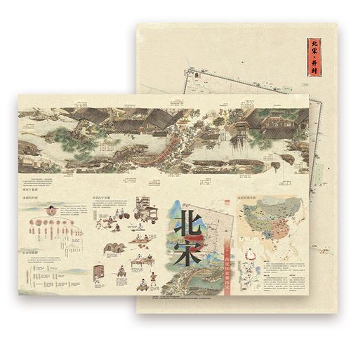 两张图读懂两宋地图宋朝生活疆域图大尺寸地图墙贴中学历史考点