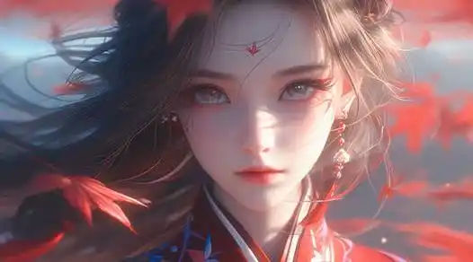 唯美动漫插画壁纸图片动漫场景情侣拥抱永远相拥相爱红日翼人蝙蝠魔幻