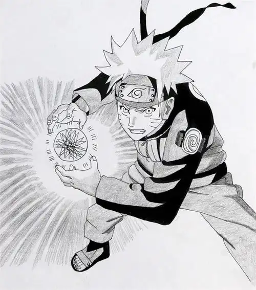 鸣人铅笔画 漫画鸣人铅笔画