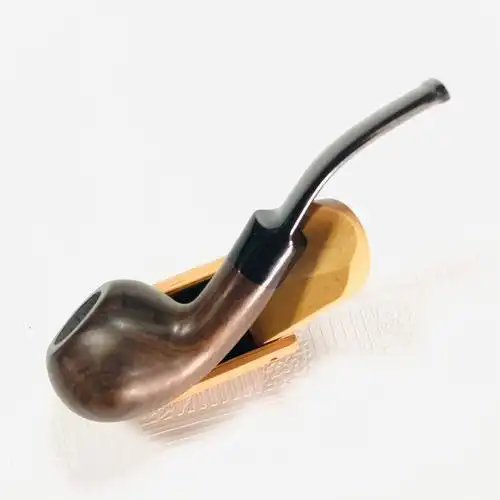 供应三森木烟斗 黑檀木中号斗 碳芯过滤实木烟斗 男士弯斗-阿里巴巴