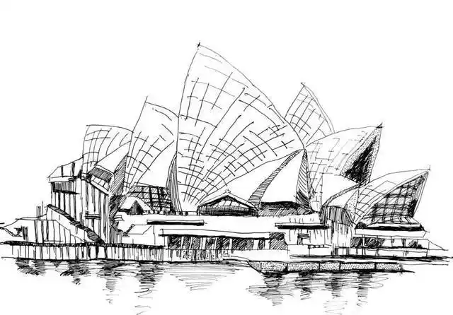 本速写画的是泰国大皇宫,它汇聚了泰国的建筑,绘画,雕刻和装潢艺术的