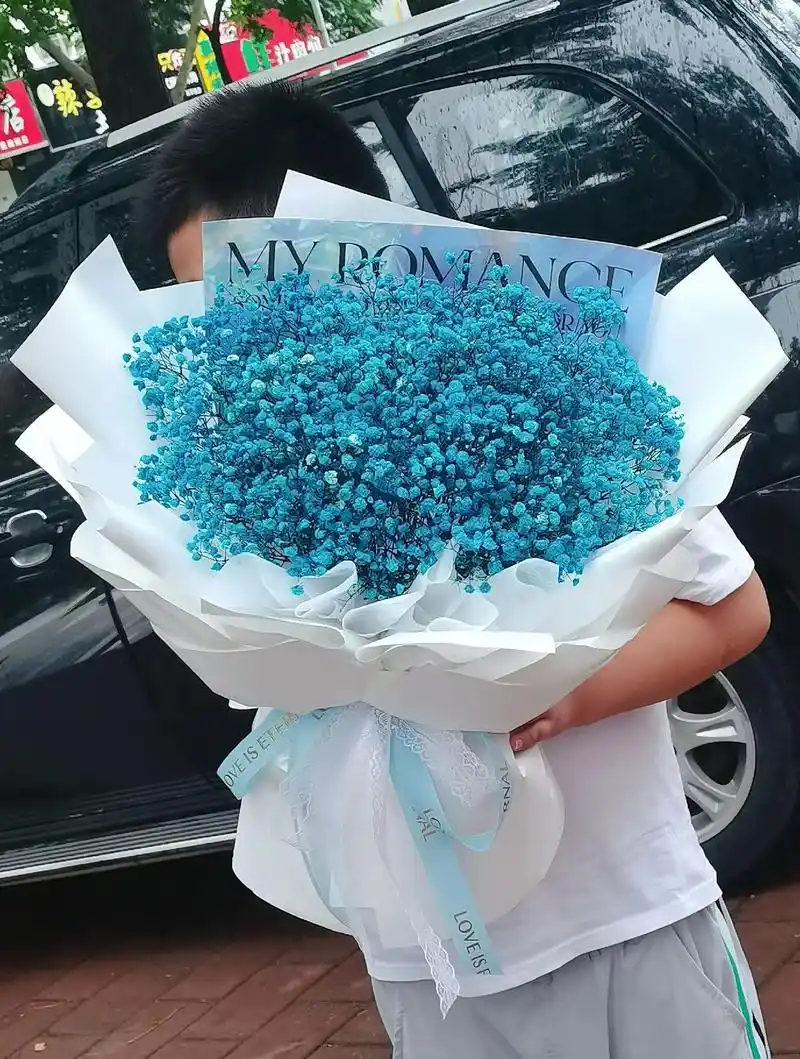 我携满天星辰赠与你,仍觉漫天星辰不及你7815 #永生满天星花束