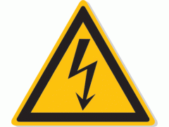 国际标准闪电标识强电三角形标签elek005