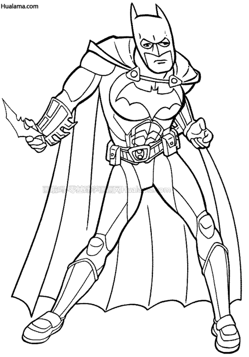 15款美国动漫bat 蝙蝠侠黑白简笔画 差别行动黑白画怎样画 是怎样画的