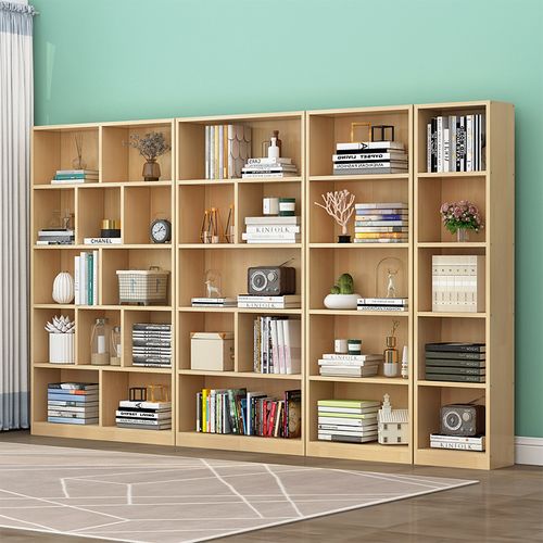 定制全实木儿童书柜落地整墙简约书架书橱收纳自由组合简易置物架