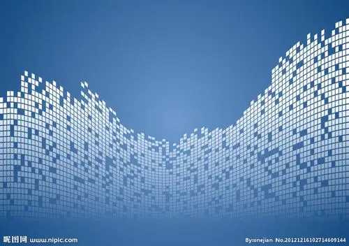 蓝色随机格子背景图片