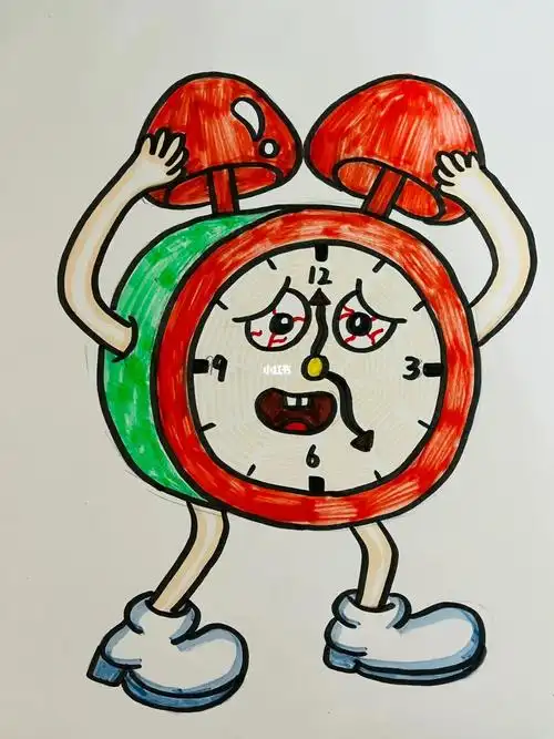创意儿童画  #闹钟  #美术