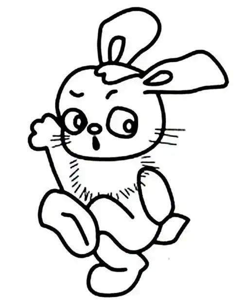 兔子简笔画,动物简笔画,卡通兔子简笔画,简笔画图片