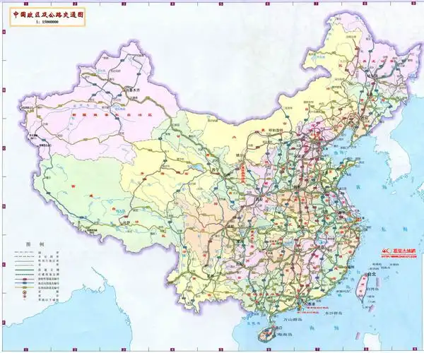 中国公路交通地图