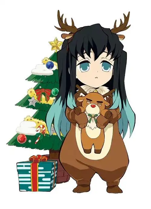 鬼灭之刃圣诞节插图太可爱啦ヾ63