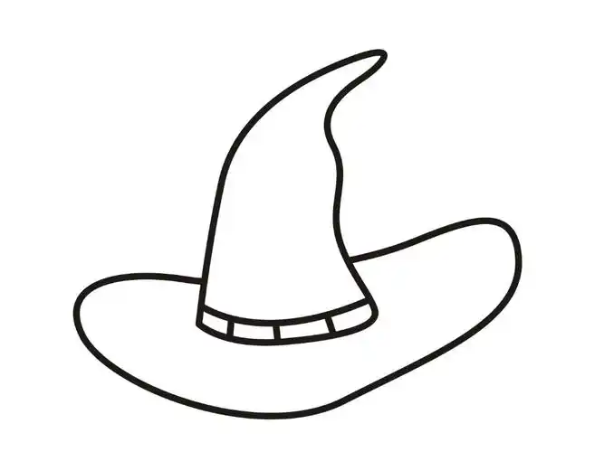 halloween witch hat coloring pages