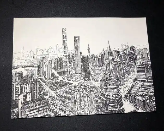 上海风光|纯艺术|绘画|橘子水晶_原创作品-站酷zcool