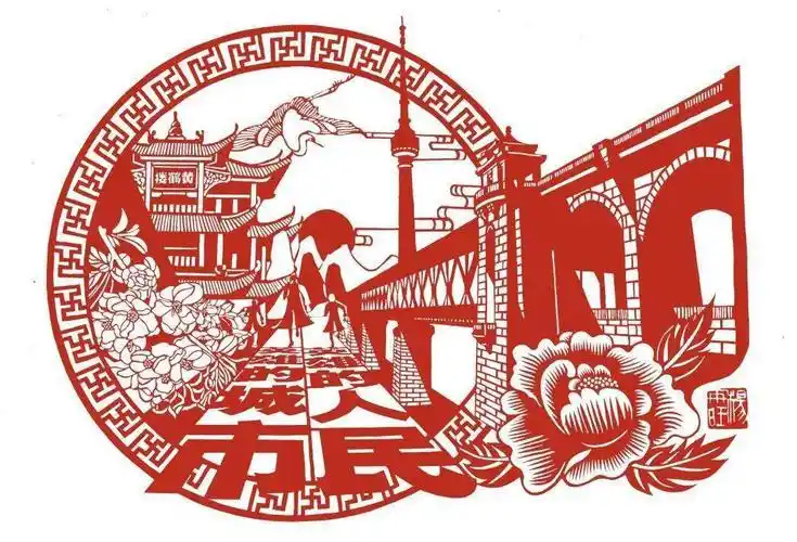 竖屏儿童学画画上海东方明珠电视塔简笔新年贺卡创意3d剪纸上海柚子