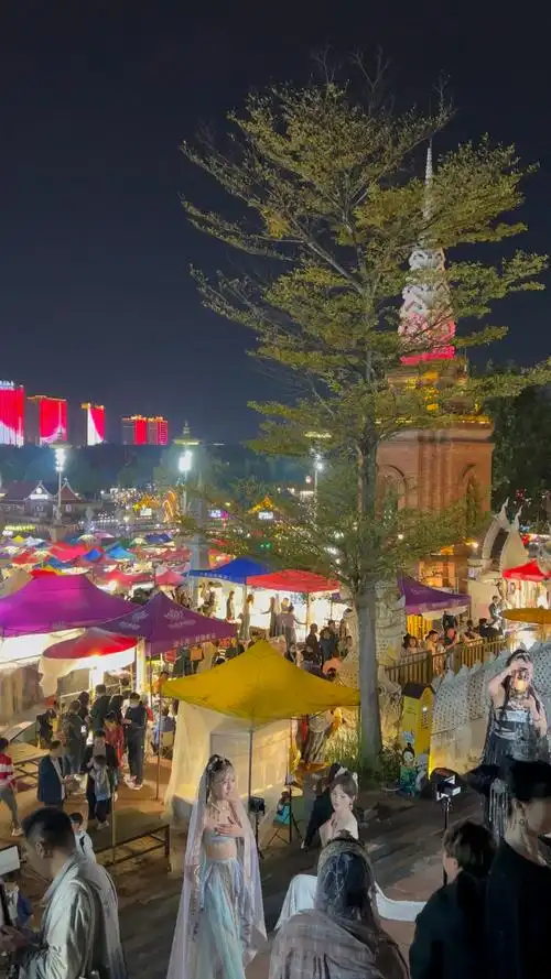 云南西双版纳旅游告庄星光夜市