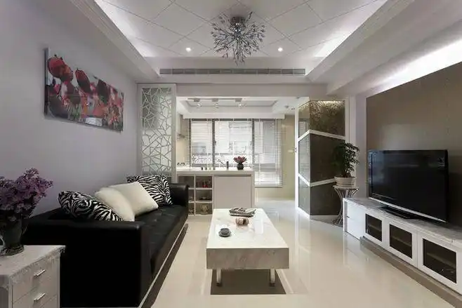 60平方米小户型 二房一厅现代简约风格房.