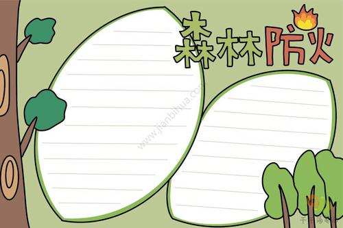 森林防火手抄报