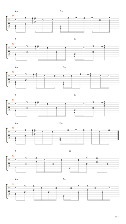 溯 reverse吉他谱