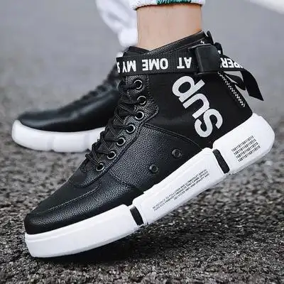 冬季百搭板鞋高帮鞋运动鞋男鞋