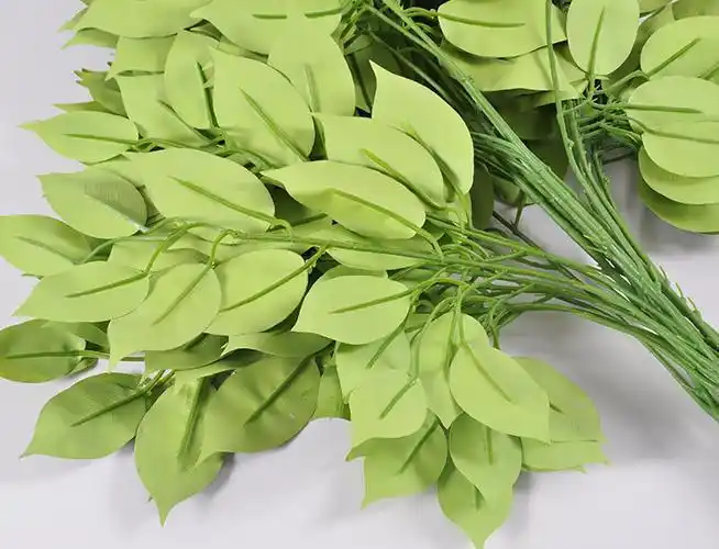 仿真防阻燃榕叶人造高品质叶子半成品仿生花草树叶搭配装饰造景