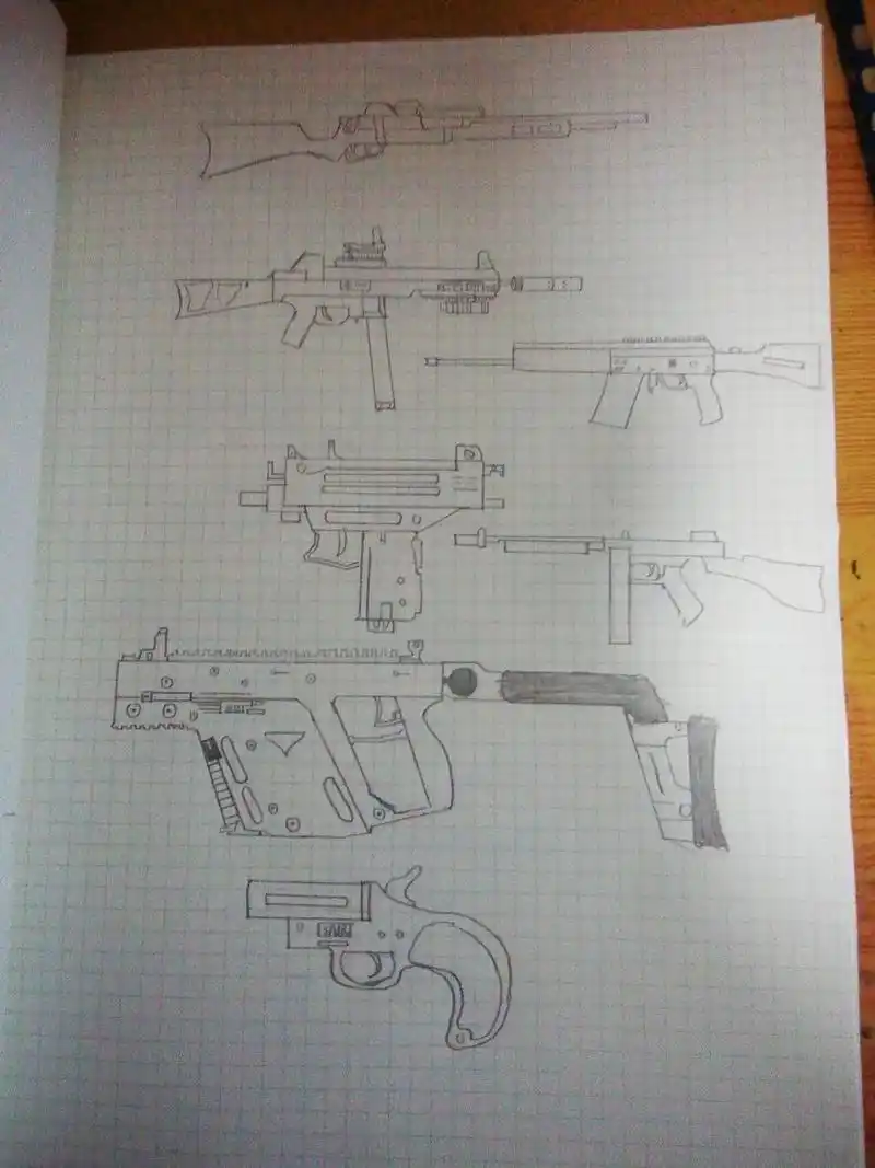 绘画枪械1 第一次用,画一页枪