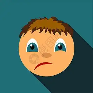 忧郁孩子插画_忧郁孩子卡通_忧郁孩子插图_手绘_板绘_摄图网