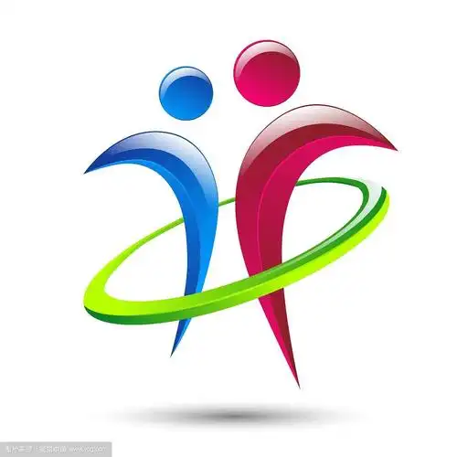 抽象人形标志模板