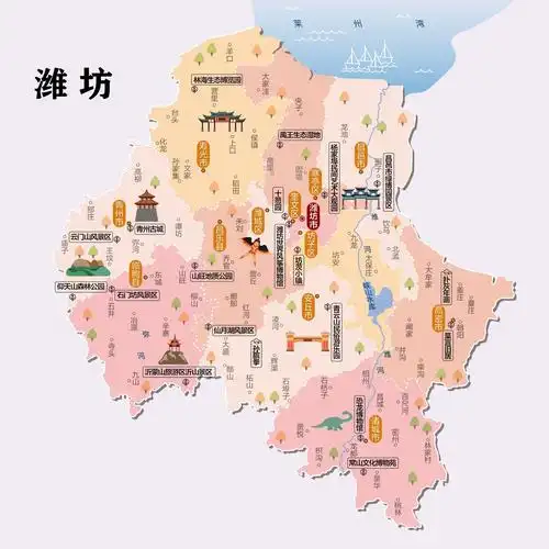 山东各市旅游景点图