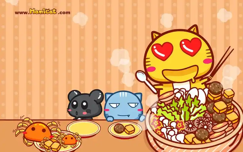 哈咪猫桌面壁纸之可爱的卡通