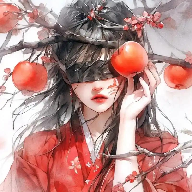 精美古风蒙眼系情侣头像 676767