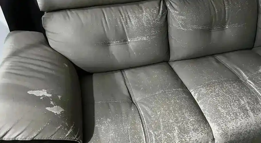 也就是pu,pvc,或超纤皮等非真皮,这类沙发的缺点就是用久了会掉皮,且