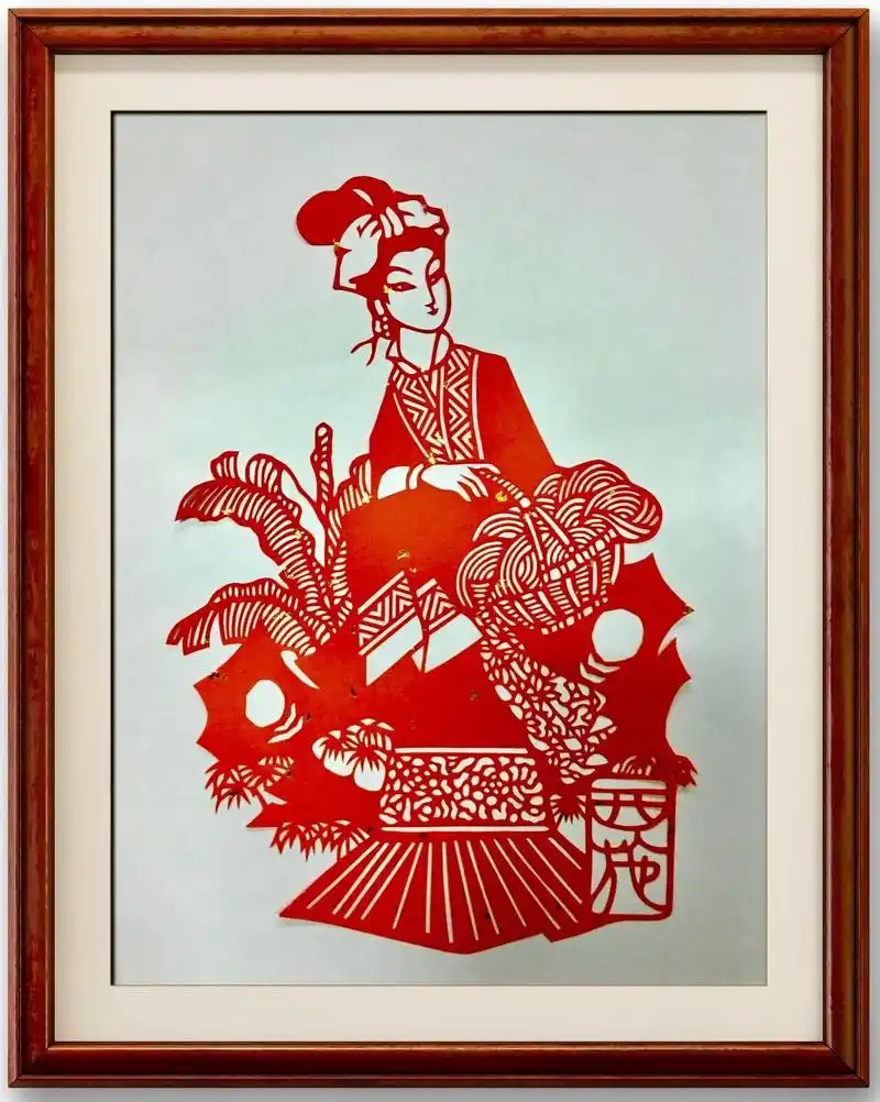 手工剪纸《 中国古代四大美女》,并且享有"花容月貌之貌,花容 - 抖音