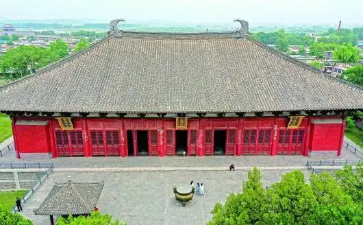 奉国寺大雄殿外景(6月9日摄,无人机照片).记者姚剑锋摄