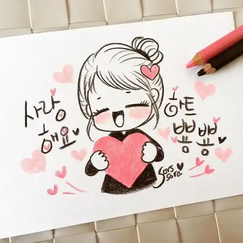 60张萌萌的彩铅小女孩简笔画彩铅画可爱小女孩简单