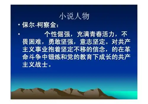 钢铁是怎样炼成的ppt