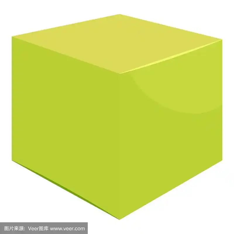 立方体图标卡通风格