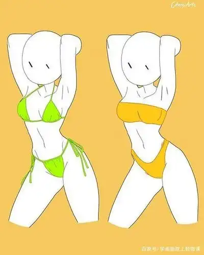 16款动漫泳衣画法参考,每一款都清凉!