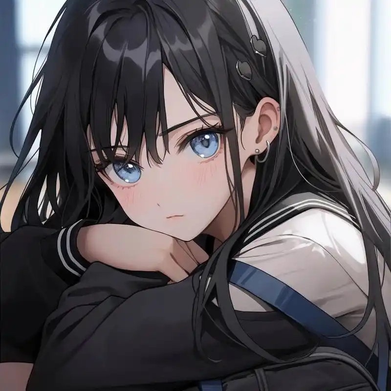 动漫女高学姐头像 | 害羞版 #动漫头像# #动漫女生头像# #动漫男头