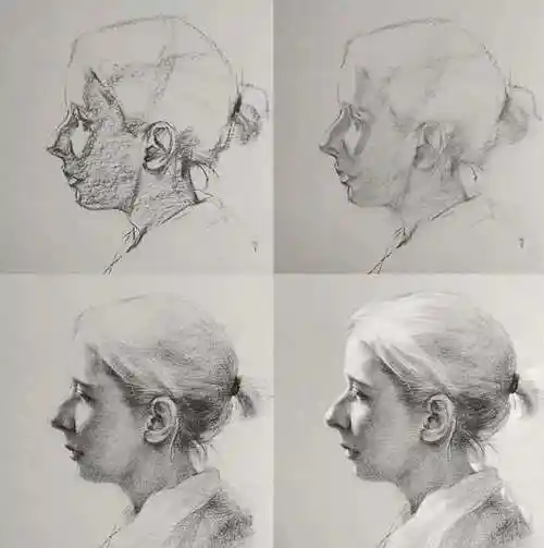 韩国女老师的素描,讲究形也讲究意!