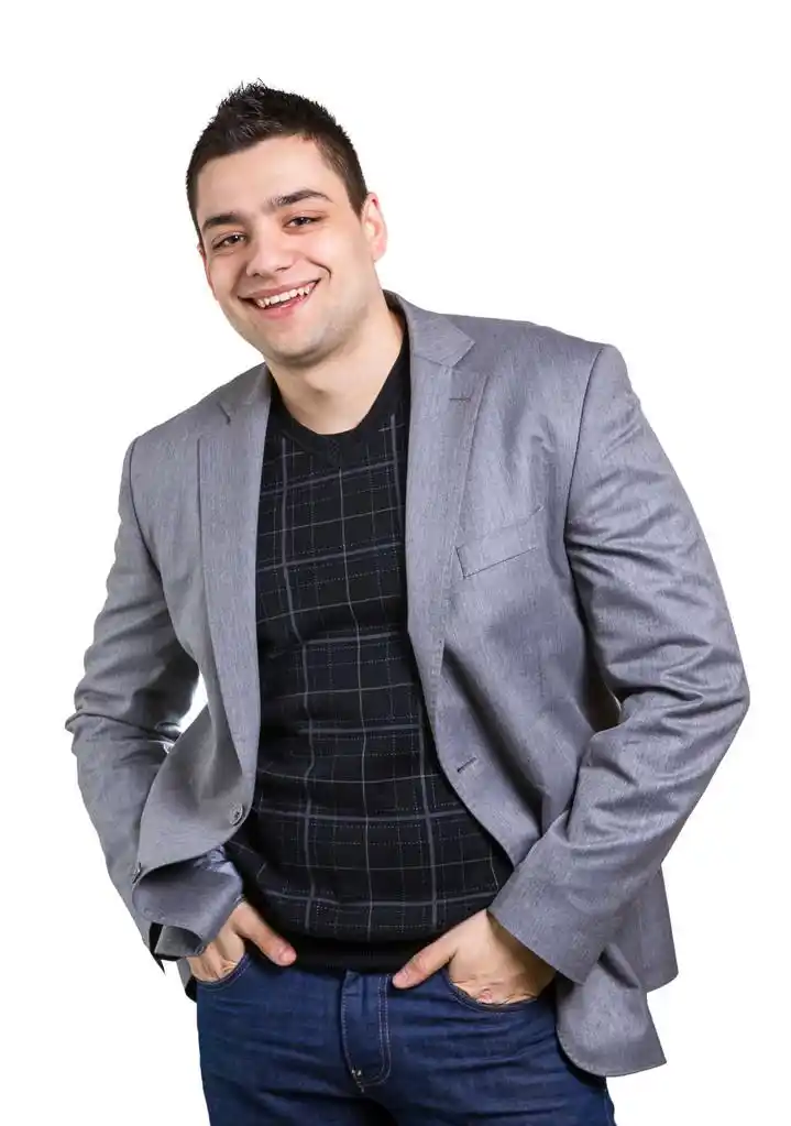 英俊的男人,handsome man posing. isolated on white