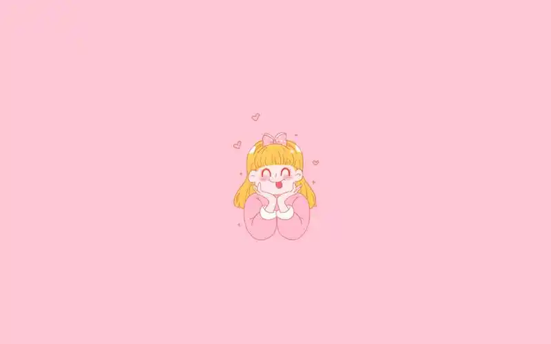粉色少女心高清卡通电脑桌面壁纸