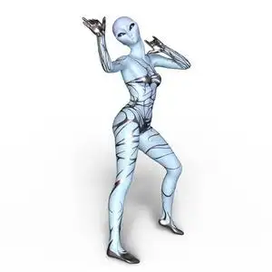 一个女外星人 3d cg 渲染照片