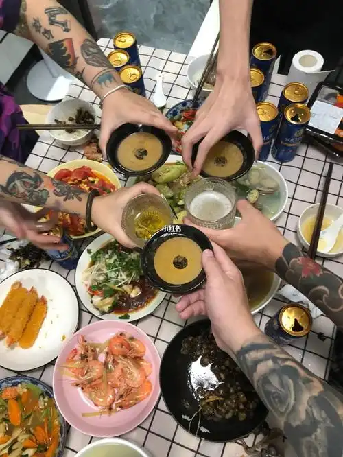 工作室聚餐一下#福州  #纹身师