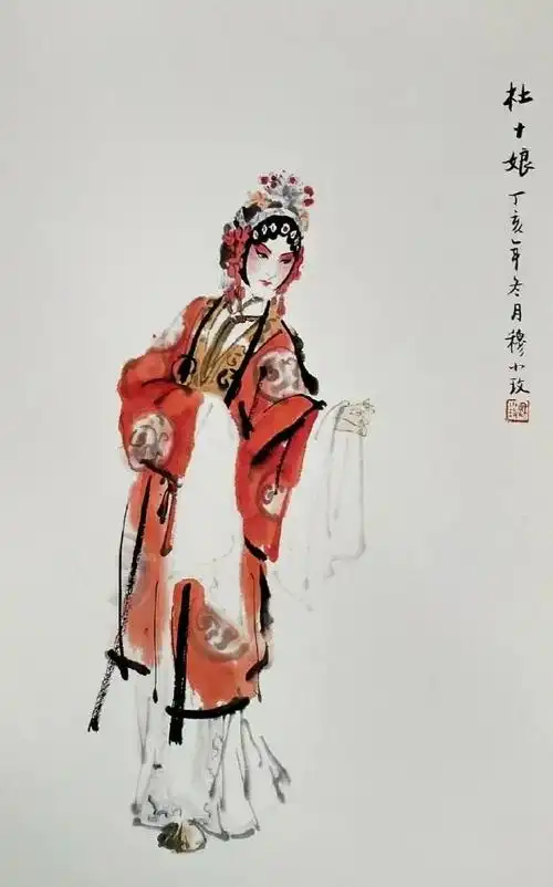 失聪女画家潜心学习20年,用水墨画出京剧里古典美人,惊艳国内外!_湃客